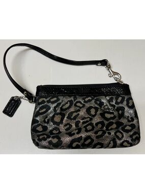 Coach leopard Wristlet